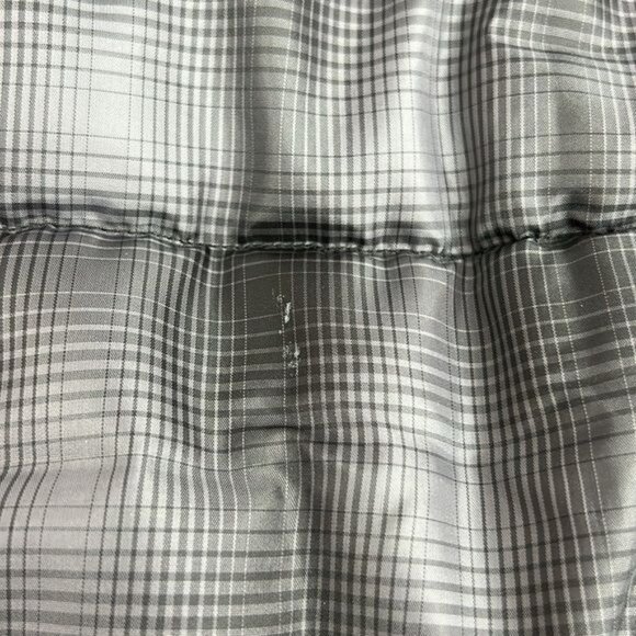 Cruel Girl Plaid Puffer Vest with Studded Embellishments Gray Size M - Picture 14 of 14